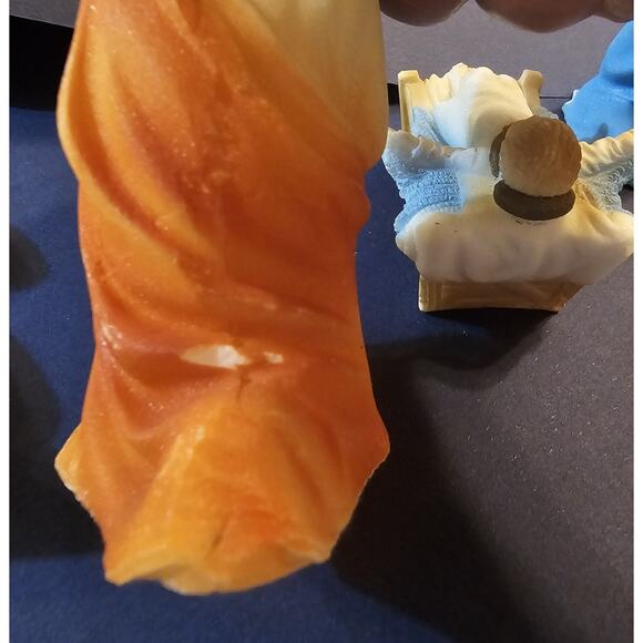 Mid-century Chalkware Holy Family Nativity Hand-painted 1950s Japan - Picture 8 of 12